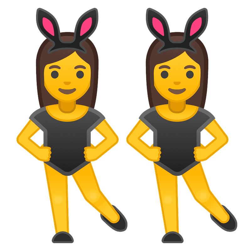 Women with bunny ears