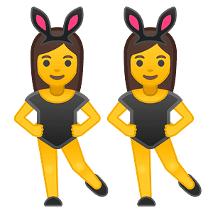 Women with bunny ears