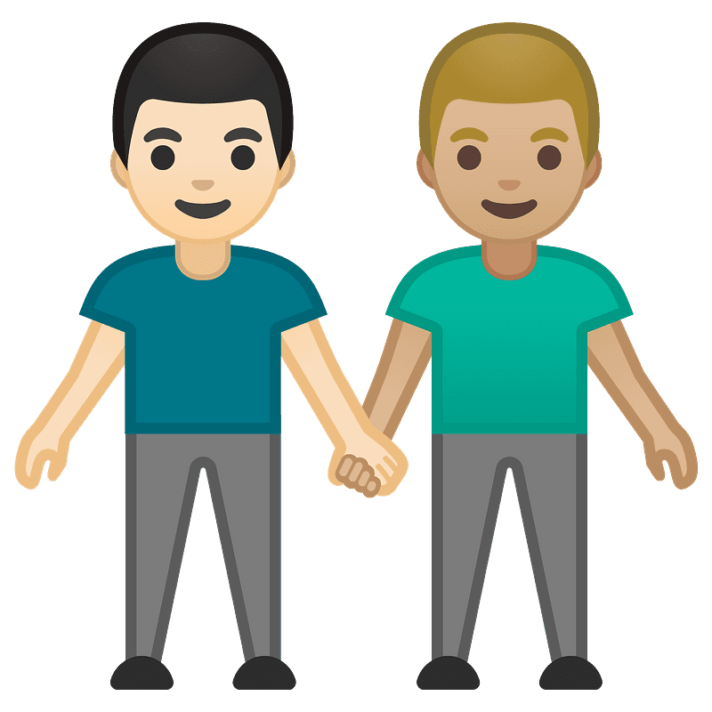 Men holding hands