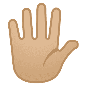 Hand with fingers splayed - Free vector emoji on creazilla.com