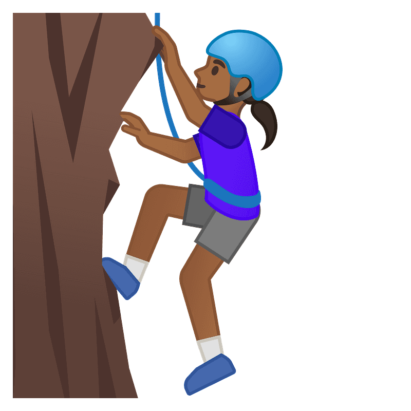 Woman climbing - Free vector emoji on creazilla.com