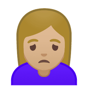 Woman frowning