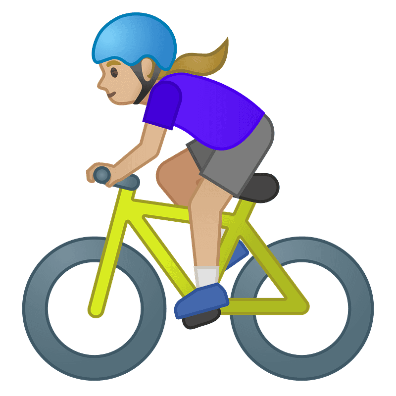 Woman biking
