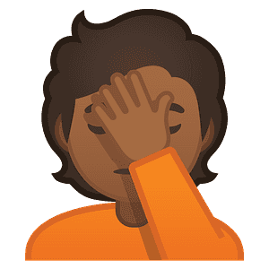 Person facepalming
