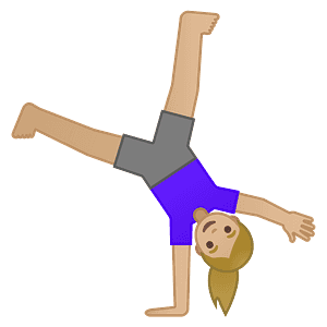 Woman cartwheeling