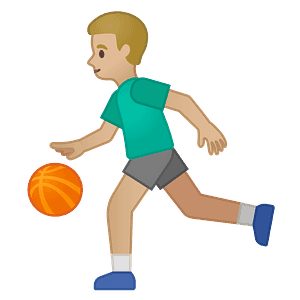 Man bouncing ball