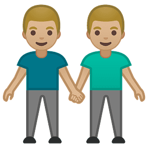 Men holding hands