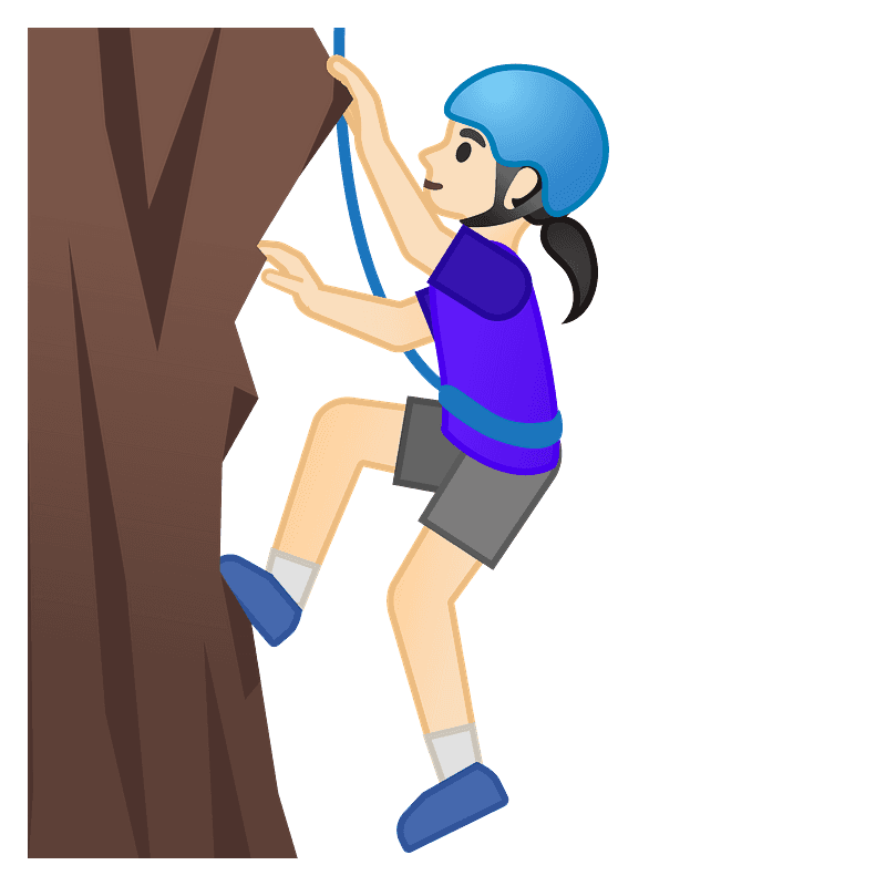 Woman climbing