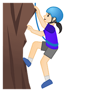 Woman climbing