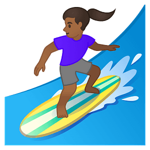 Woman surfing