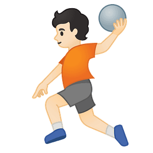Person playing handball