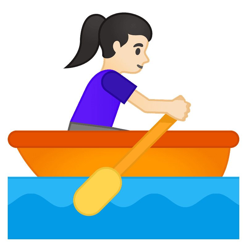 Woman rowing boat