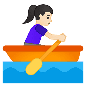 Woman rowing boat