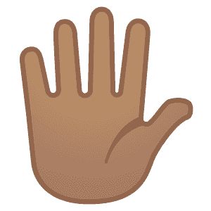 Hand with fingers splayed
