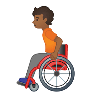 Person in manual wheelchair