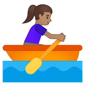 Woman rowing boat