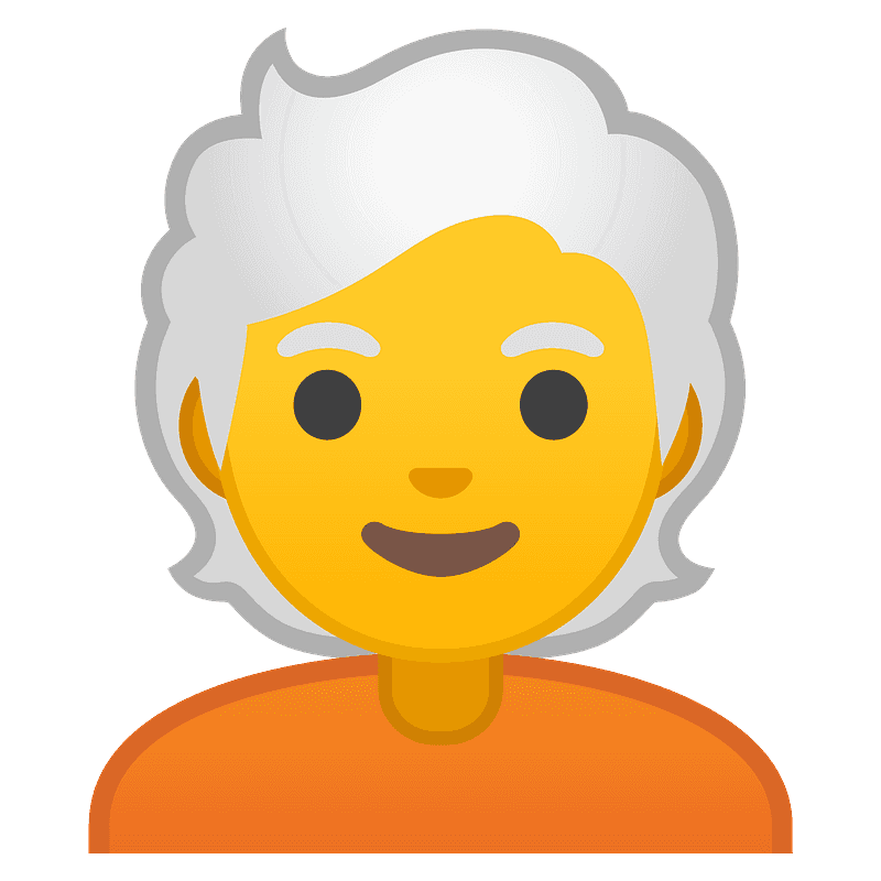 Person: white hair