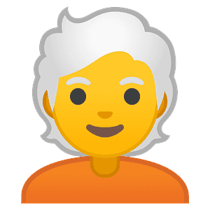Person: white hair
