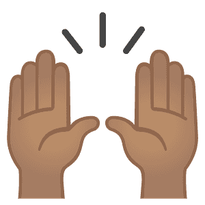Raising hands