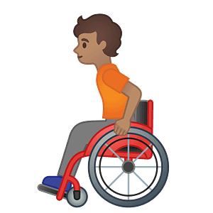 Person in manual wheelchair