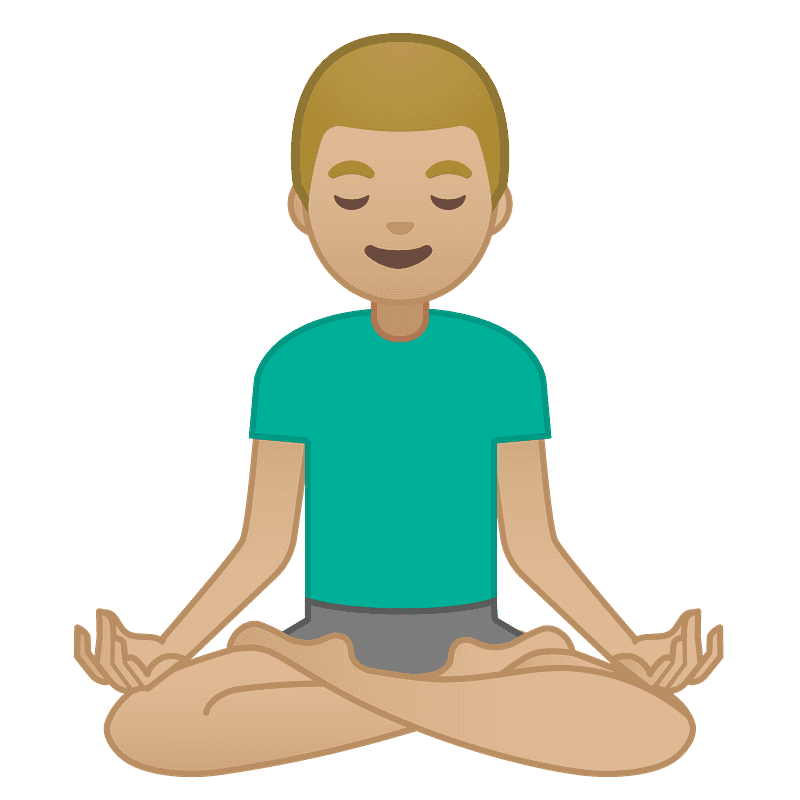 Man in lotus position
