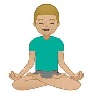 Man in lotus position