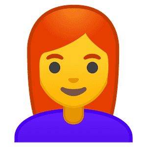 Woman: red hair