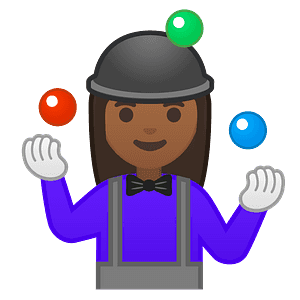 Woman juggling