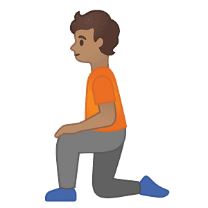 Person kneeling