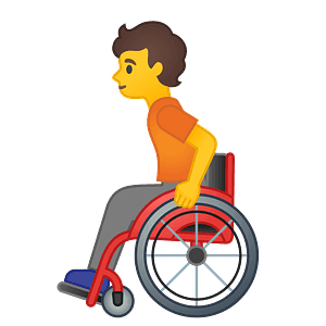 Person in manual wheelchair