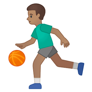 Man bouncing ball
