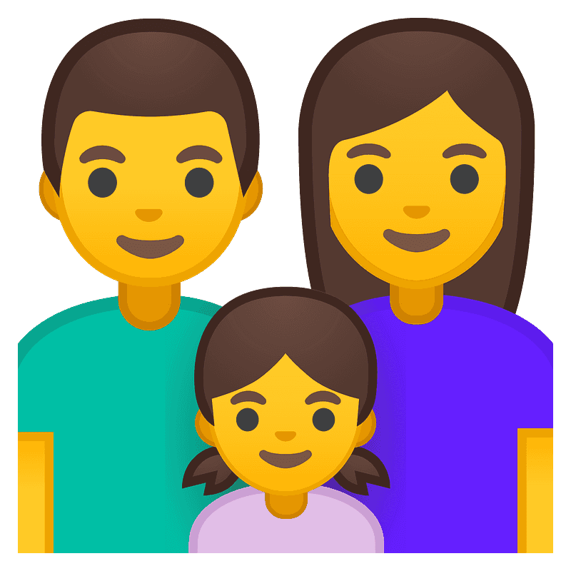 Family: man, woman, girl