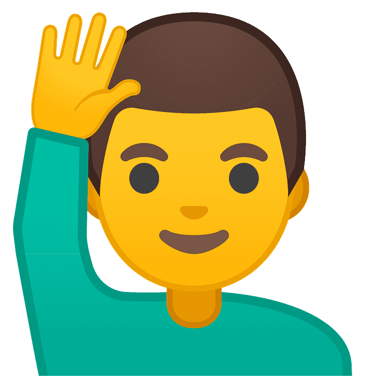 Warna kulit gelap wanita mengangkat tangan - Emoji vektor gratis di ...