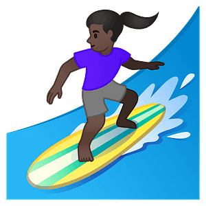 Woman surfing