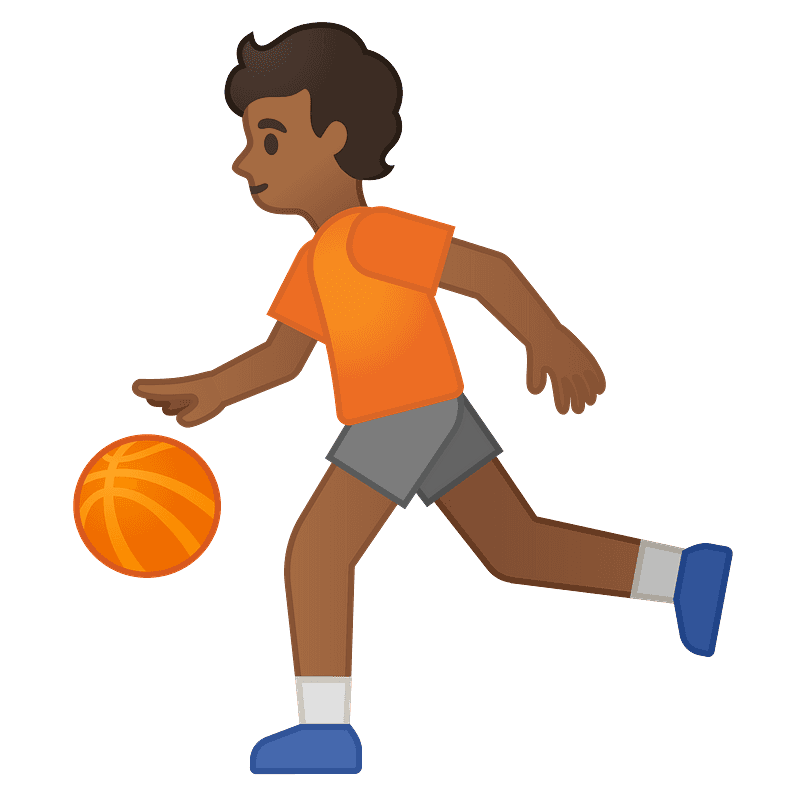 Person bouncing ball