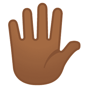 Hand with fingers splayed