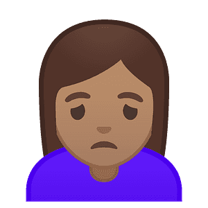 Woman frowning