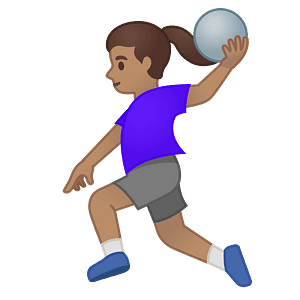 Woman playing handball