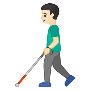 Man with white cane