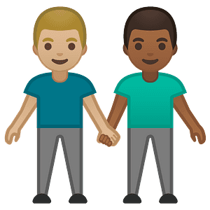 Men holding hands