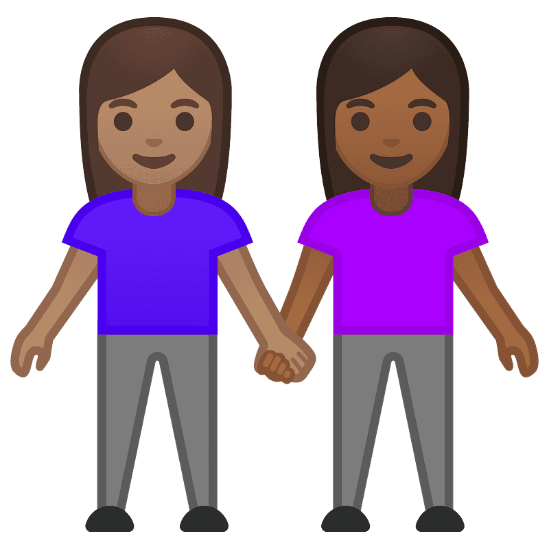 Women holding hands