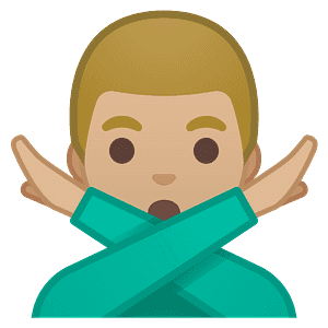 Man gesturing NO