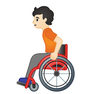 Person in manual wheelchair