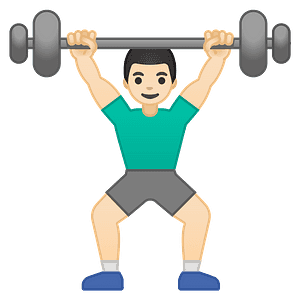 Man lifting weights