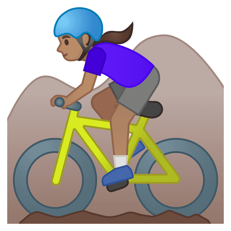 Woman mountain biking