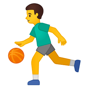 Man bouncing ball