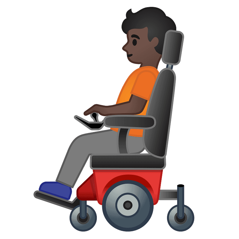 濃い肌色 電動車椅子の人