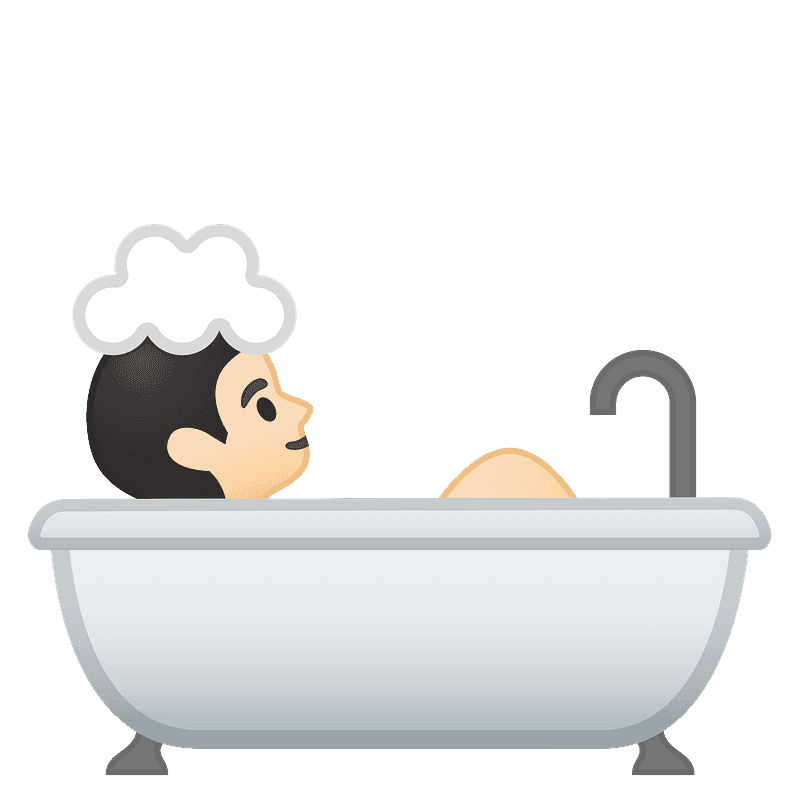 Person taking bath