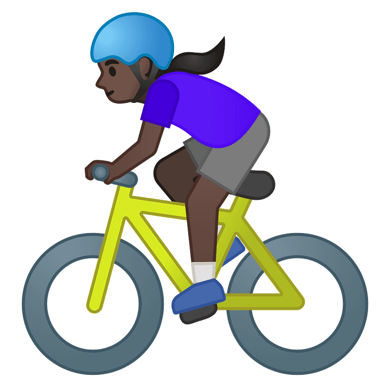 Woman biking