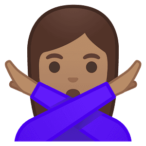 Woman gesturing NO
